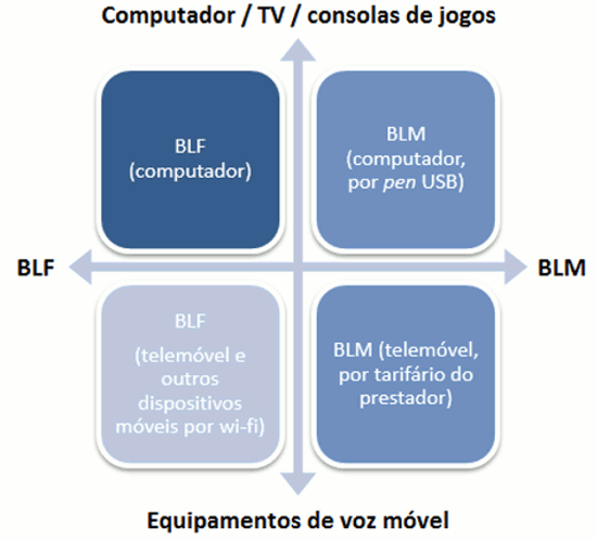 Pretende-se no presente estudo uma análise por tipo de BL (BLF e BLM) e por tipo de equipamento de acesso.