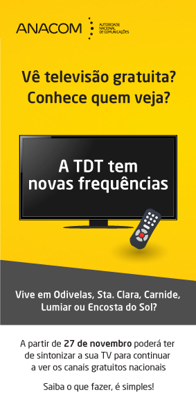 Capa do folheto ''A TDT tem novas frequências''