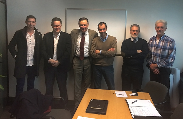 Christian Hirschmuller (3rd from the left) represented UEFA at the meeting with ANACOM's team.