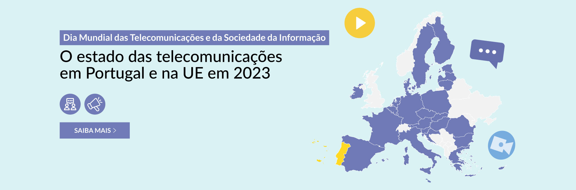 Infografia - Comunicações eletrónicas em Portugal e na União Europeia em 2023