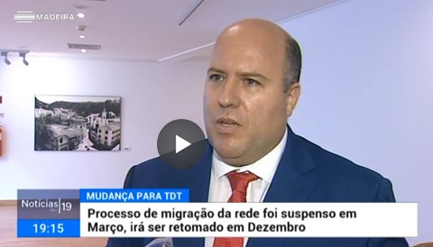 Esclarecimentos sobre a mudança para a TDT no programa ''Notícias das 19'', da RTP Madeira, a 25.11.2020.