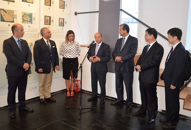 Cerimónia de inauguração da exposição «Selos Portugueses de Além-Mar», em Ponta Delgada, Açores.