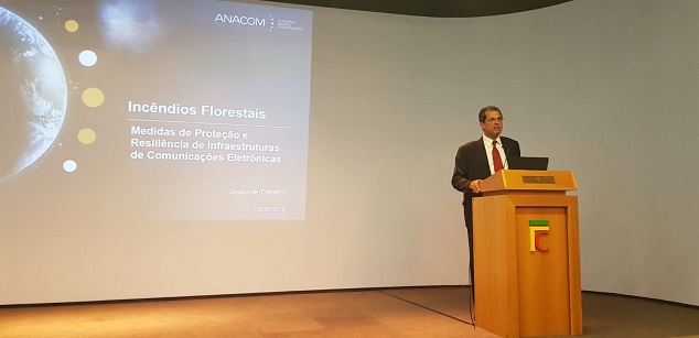 Sessão de apresentação do relatório do Grupo de Trabalho sobre ''Incêndios Florestais - Medidas de Proteção e Resiliência de Infraestruturas de Comunicações Eletrónicas'', Lisboa, 29.05.2018.