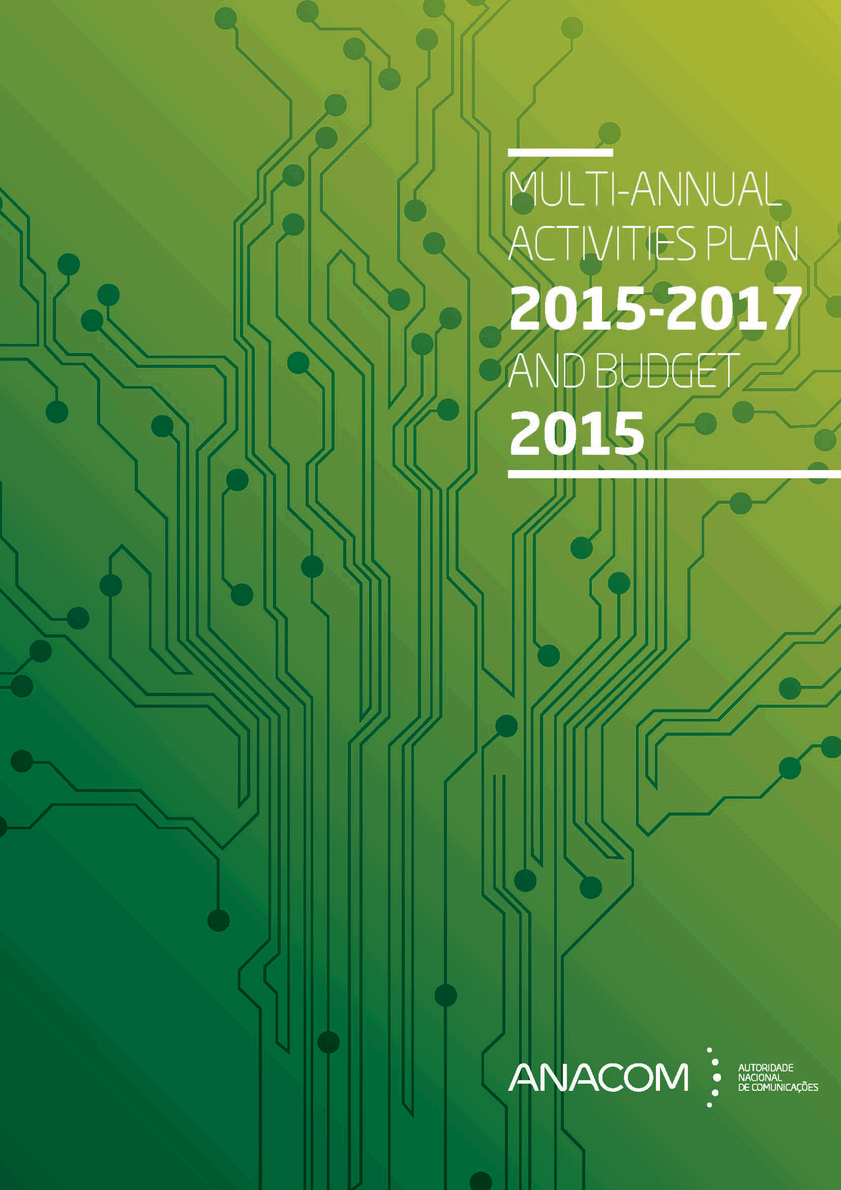 Multi-Annual Activities Plan 2015-2017