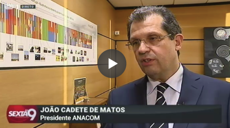 Entrevista ao Presidente da ANACOM, João Cadete de Matos, no programa "Sexta às 9", da RTP1, a 19.01.2018.