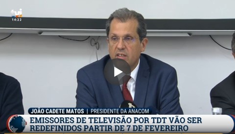 Reportagem sobre o início do processo de migração da rede de TDT, no programa ''Jornal da Uma'', da TVI, a 24.01.2020.