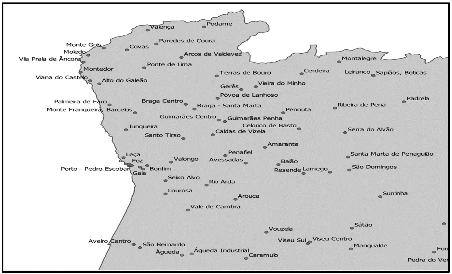 Mapa da Região 6 da ressintonia dos emissores TDT.